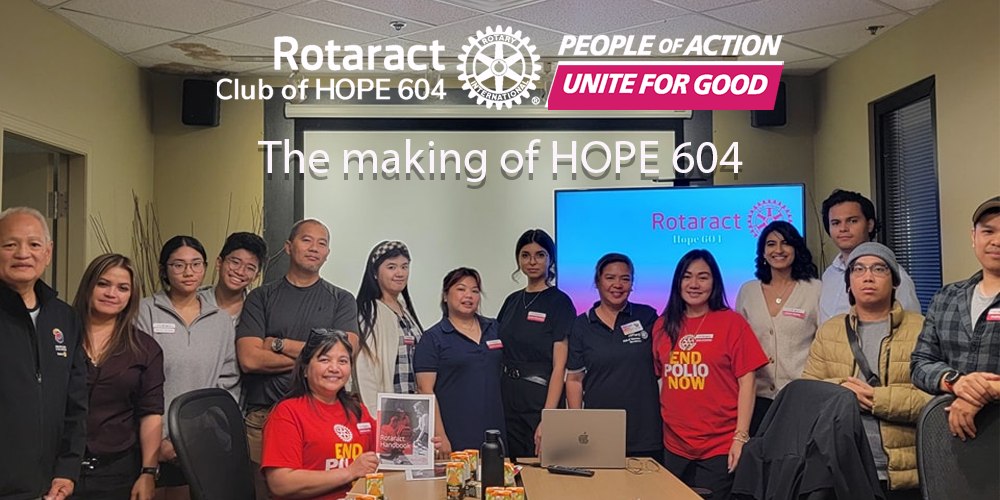 Rotaract Club of HOPE 604 community service project